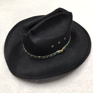 WESTERN EXPRESS Felt Stetson Hat Men 7 Cowboy Westworld Man in Black Gold Trim
